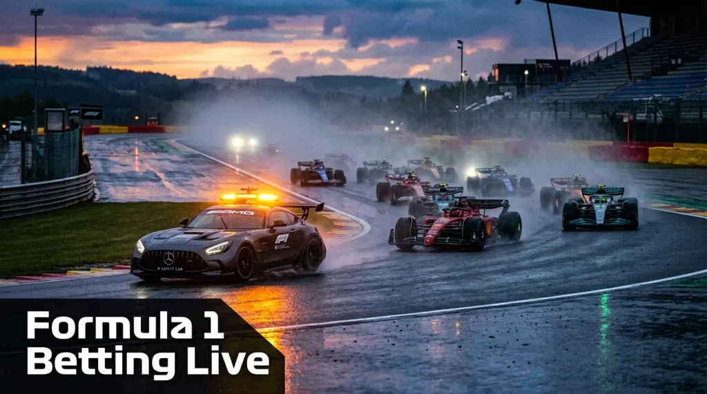 Guía de live betting en Fórmula 1: ventanas de oportunidad, safety car y estrategia de pit stop